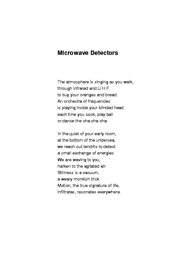 Microwave Detectors